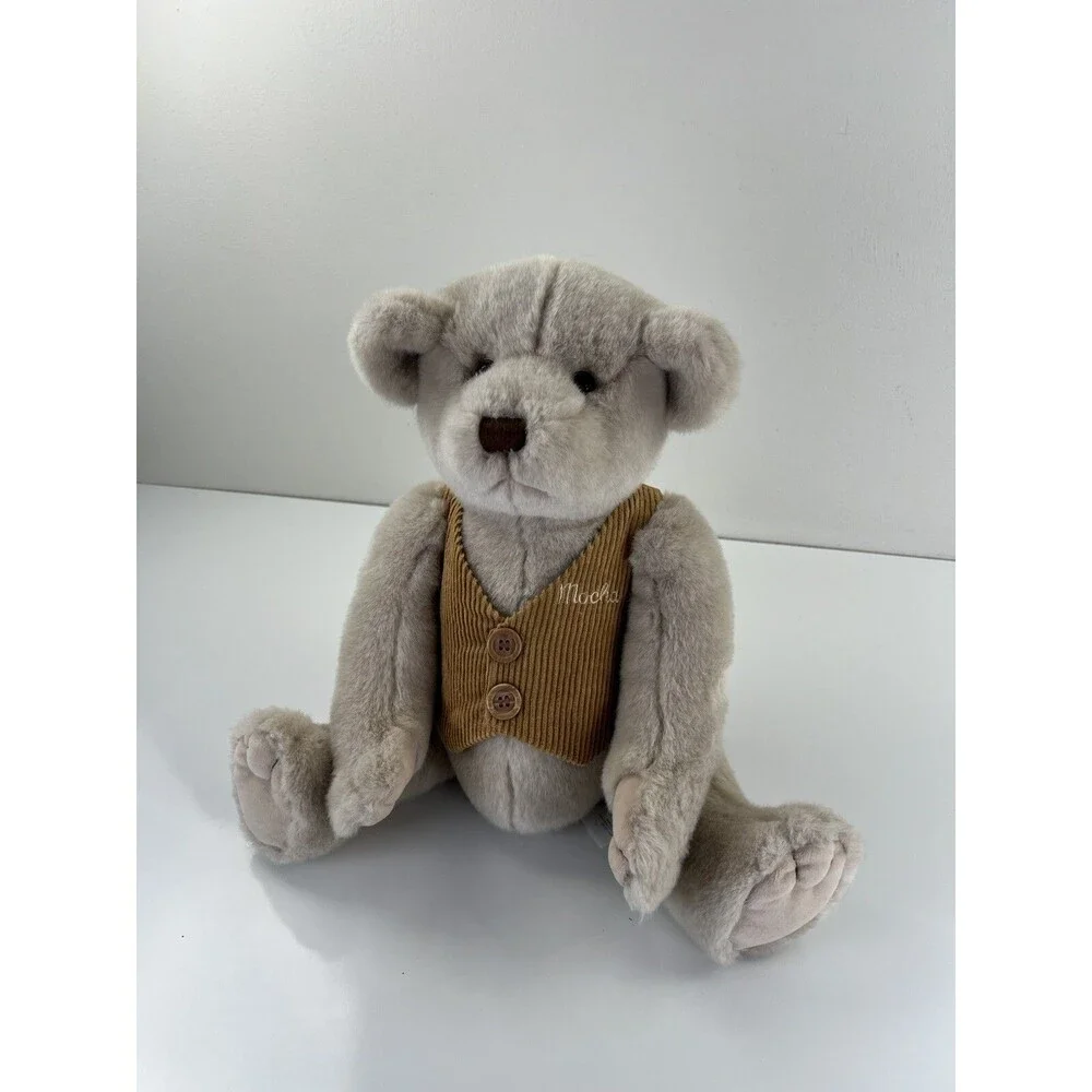 Vintage Dakin Teddy Bear Plush Stuffed Animal Mocha Corduroy Vest #24794 Plushie